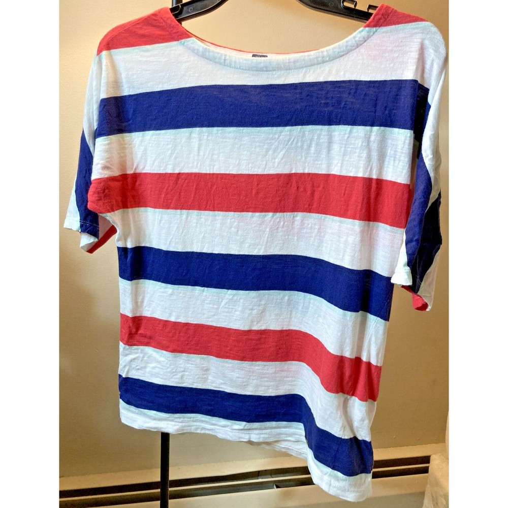 TOMMY HILFIGER Red White Blue Short Sleeve Shirt Size Small